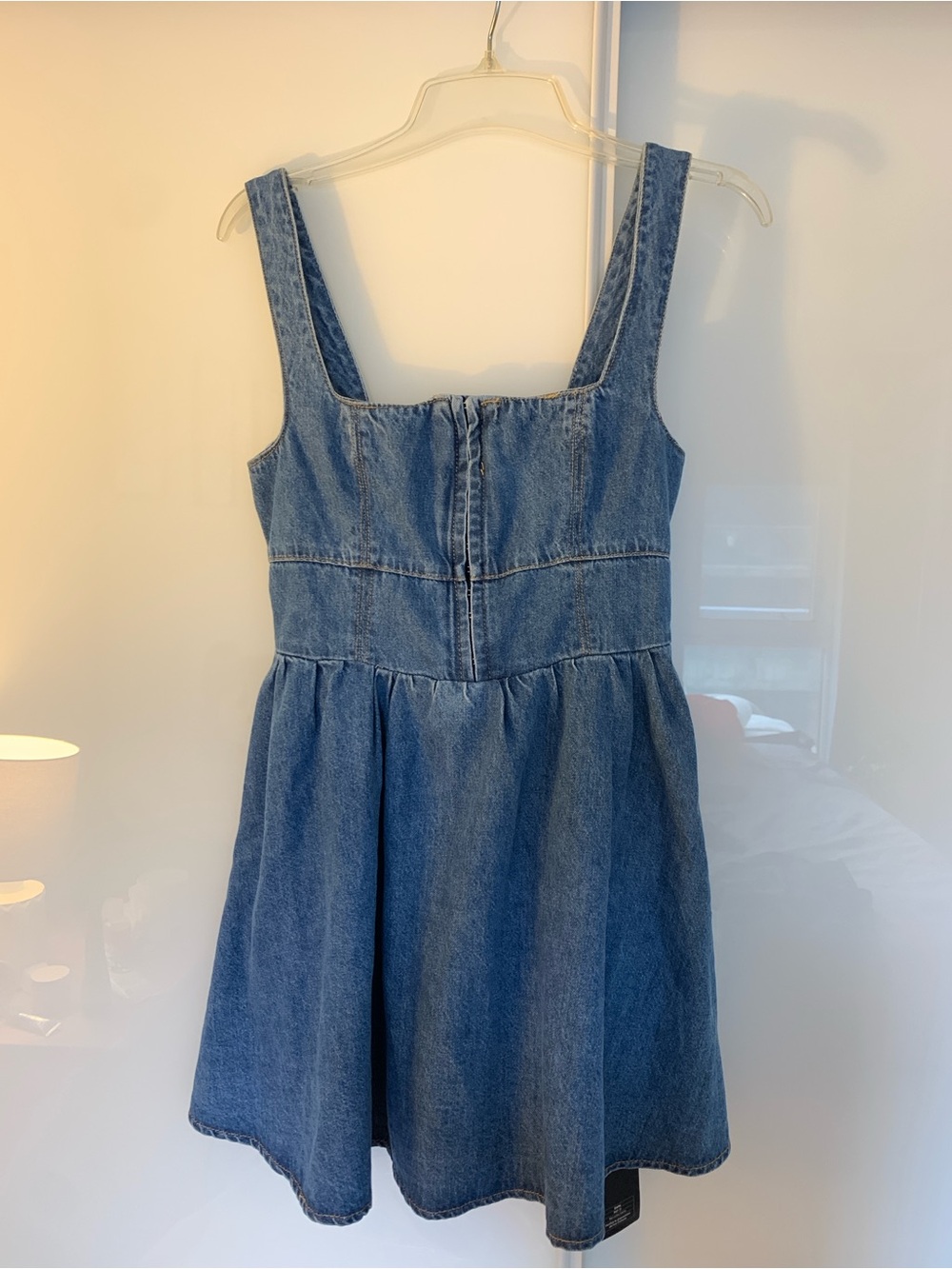 Denim Sundress with Square Neck